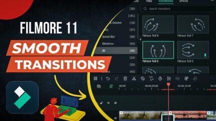 How to Add Transition Effect in Filmora 11 - Video Mein Transition Effect Kaise Lagaye in Fillmora