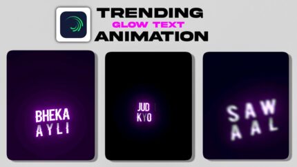 How to edit Instagram Viral Lyrical Video - Black Screen Glow Status Video Editing - Alight Motion