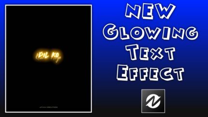 Instagram Glowing Text Effect Node Video - Alight Motion text Effect Lyrics Editing