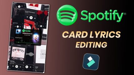 Spotify Card Lyrics Editing in Filmora ⚡